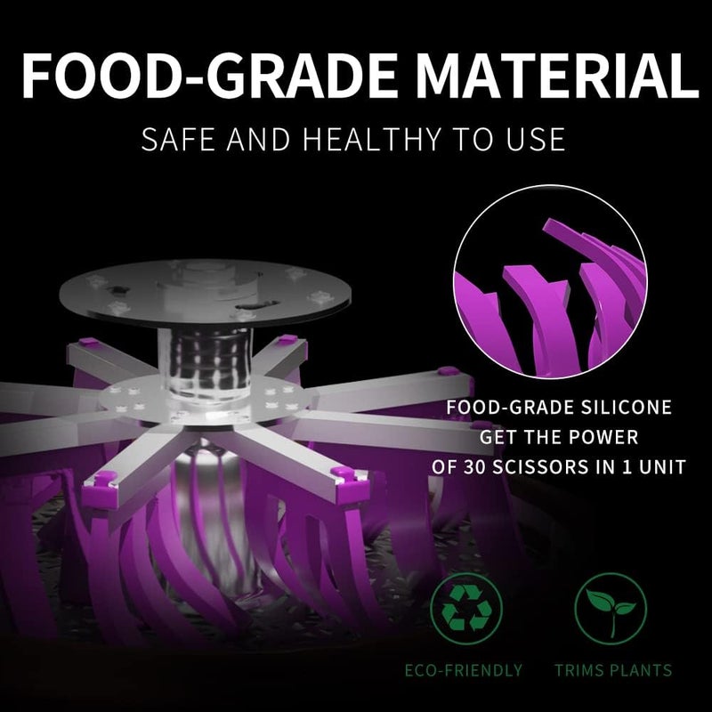 ATOUR 13 inch Upgraded Bud Leaf Bowl Trimmer: Sharp Stainless Steel Blades for Spin Cut, Clear Visibility Dome, Solid Metal Gear Box & Dry Cutting Screen - Heavy-Duty for Plants, Flowers & Hydroponics - Image 4